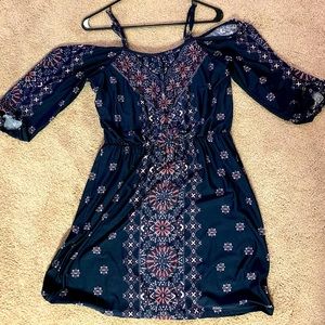 Maurices Navy Floral Dress - M